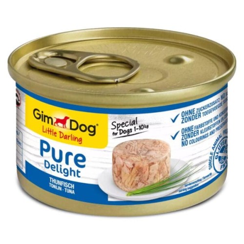 GIMDOG Pure Delight Mięsne kawałki w galarecie Tuńczyk, 85 g