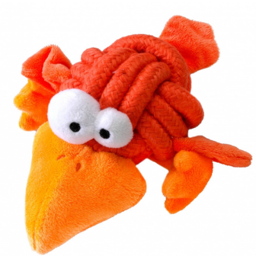COOCKOO Bobble ptak zabawka dla psa, pomarańcz 8,5 cm