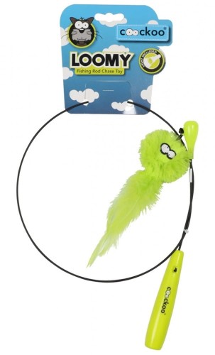 COOCKOO Zakręcona wędka ze światełkiem Led LOOMY, zielona  80 cm
