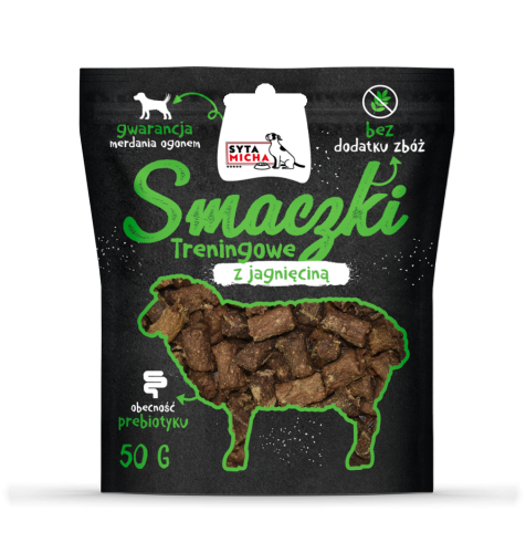SYTA MICHA Smaczki treningowe dla psa z jagnięciną 50g