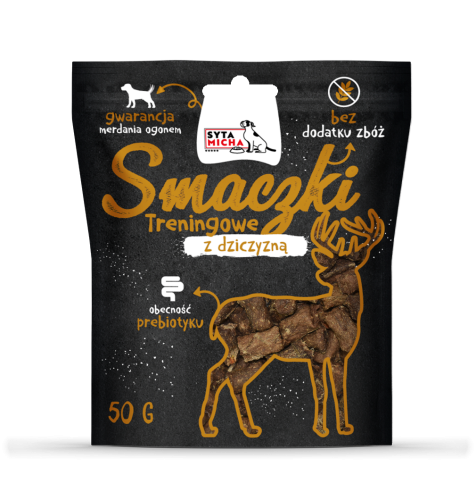 SYTA MICHA Smaczki treningowe dla psa z dziczyzną 50g