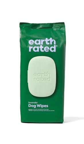 EARTH RATED Chusteczki pielęgnacyjne dla psa i kota lawendowe, 100 szt
