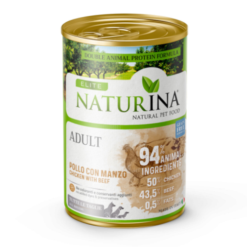 NATURINA Dog Elite Kurczak z wołowiną i warzywami, 400g
