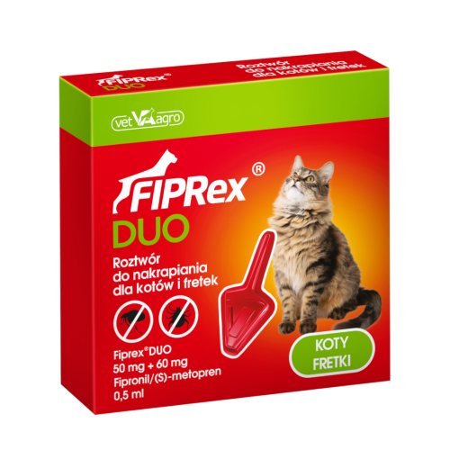 FIPREX Duo Kot na pchły, kleszcze i wszoły, 1 pipeta