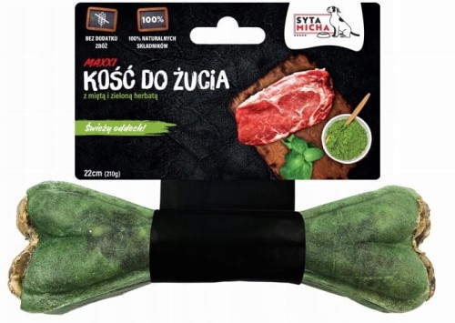SYTA MICHA Kość do żucia dla psa na świeży oddech Maxi 22 cm