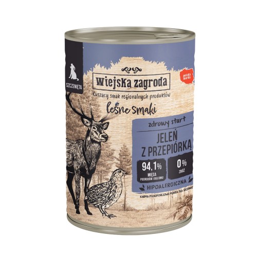 WIEJSKA ZAGRODA Leśne smaki Jeleń z przepiórką, 400 g