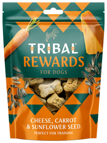 TRIBAL Rewards Ser z marchewką i pestkami słonecznika, domowe ciastka dla psa, 125g