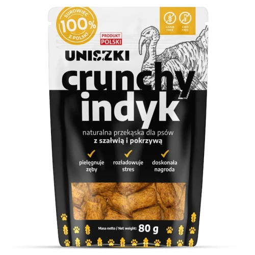 UNISZKI Crunchy Indyk przysmak dla psa, 80g