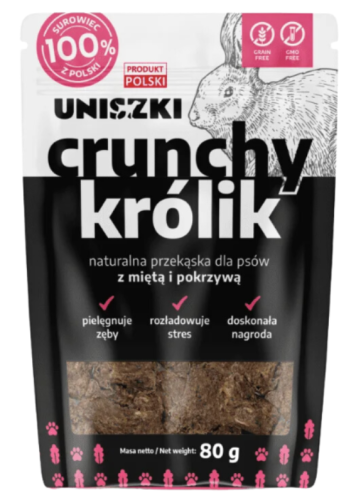 UNISZKI Crunchy Królik przysmak dla psa, 80g