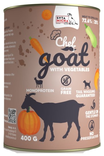 SYTA MICHA Karma Mokra CHEF Koza z warzywami 400g