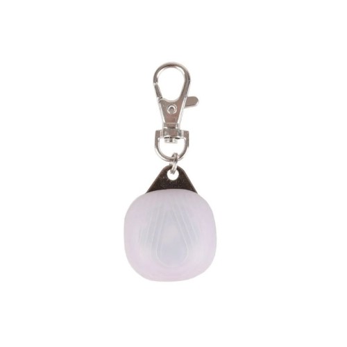 FLAMINGO Przypinka święcąca do obroży Zayn biała