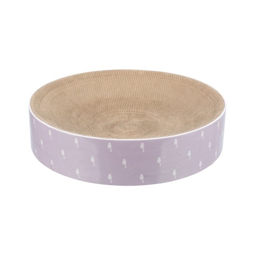 TRIXIE Kartonowy okrągły drapak z kocimiętką, liliowy  śr.45 x 10 cm
