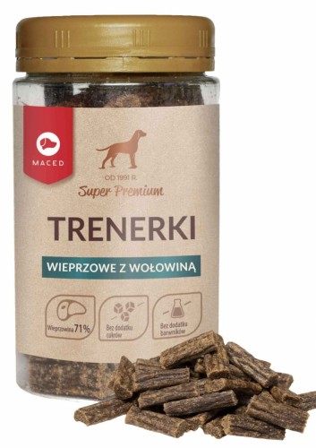 MACED SP Trenerki wieprzowe z wołowiną dla psa, 150 g