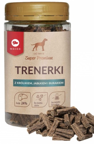 MACED SP Trenerki z królikiem, jabłkiem i burakiem dla psa, 150 g