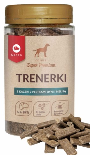 MACED SP Trenerki z kaczką, pestkami dyni i melisą dla psa, 150 g