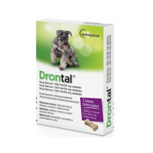 DRONTAL Dog flavour - 2 tabletki na odrobaczanie