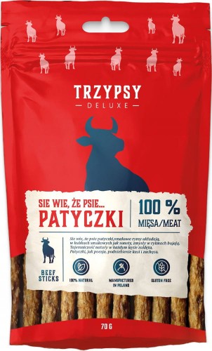 TRZYPSY Sie wie, że psie patyczki z Wołowiny, 70g