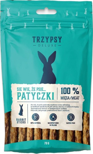 TRZYPSY Sie wie, że psie patyczki z Królika, 70g