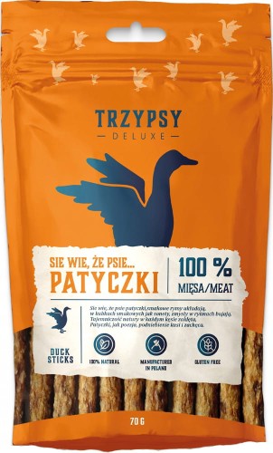 TRZYPSY Sie wie, że psie patyczki z Kaczki, 70g