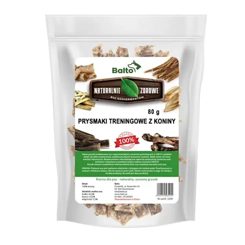 BALTO Przysmak treningowy z koniny, 80 g