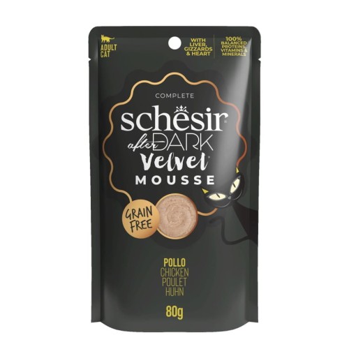 SCHESIR After Dark Velvet Mousse - Mus z kurczakiem, 80 g