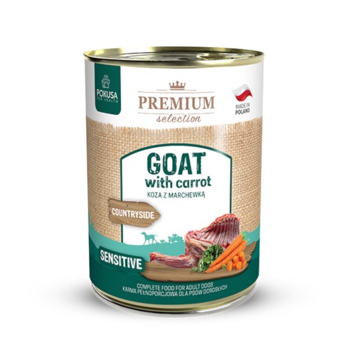 POKUSA Karma Premium koza z marchewką dla psa, 800g