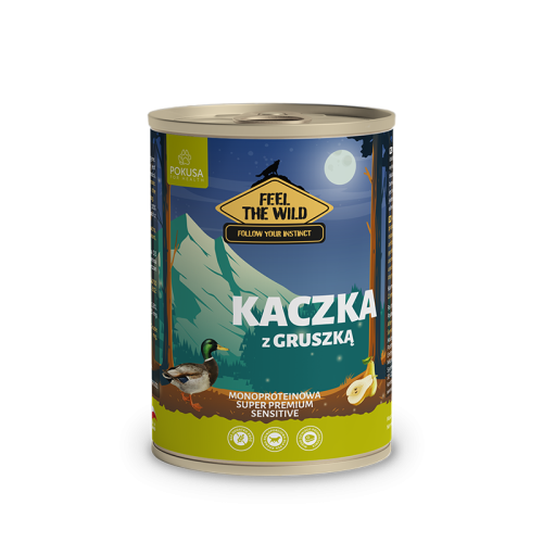 POKUSA Karma Wild kaczka z gruszką dla psa, 800g