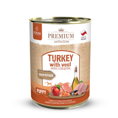 POKUSA Karma Premium indyk z cielęciną Puppy, 400g