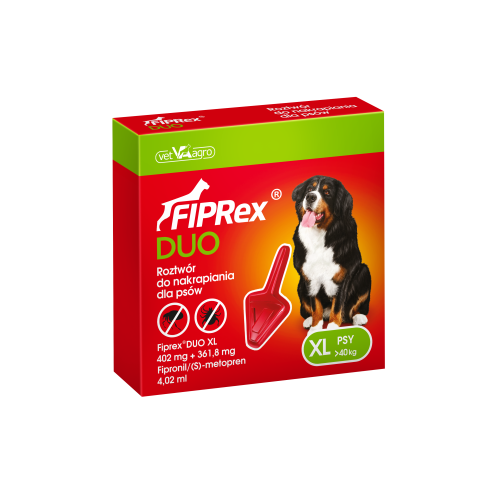 FIPREX Duo XL dla psów pow.40 kg  (402 mg + 361,80 mg) 4,02 ml, 1 pipeta