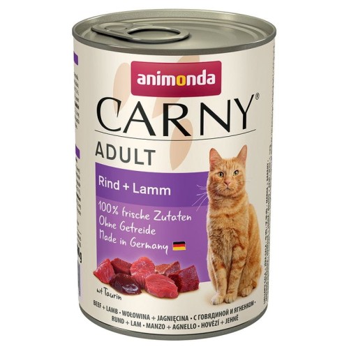 ANIMONDA Carny Wołowina z jagnięciną, mokra karma dla kota, 400g