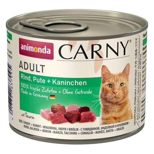 ANIMONDA Carny Wołwina z indykiem i królikiem, mokra karma dla kota, 200g