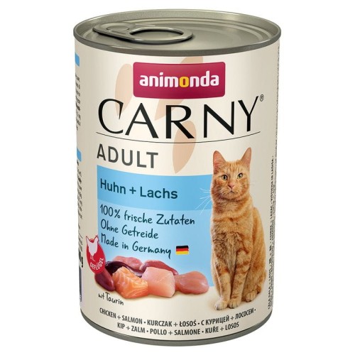 ANIMONDA Carny Kurczaka z łososiem, mokra karma dla kota, 400g