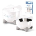 CATIT Zestaw Pixi Fountain Combo, fontanna Pixi 2,5l + miska + filtry wymienne - Zdjęcie 1