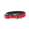 BARRY KING Obroża skórzana dla psa,czerwony/czarny, M-L, 16mm/45cm - Zdjęcie 1