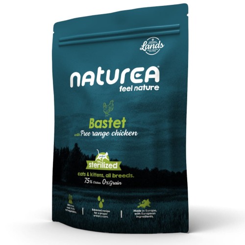 NATUREA Lands Bastet dla kociąt i kotów sterylizowanych, Kurczak 350g
