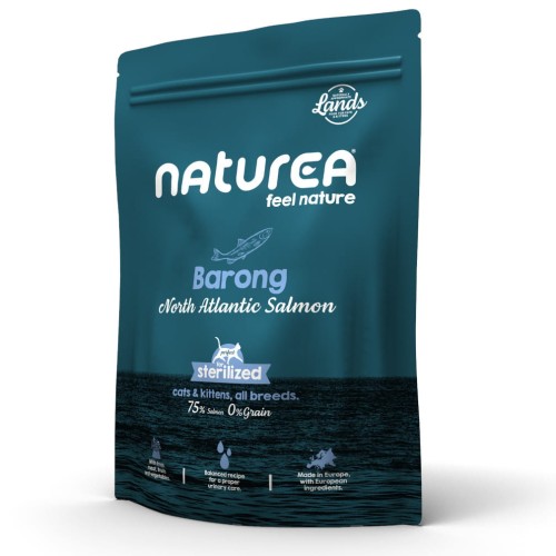 NATUREA Lands Barong dla kociąt i kotów sterylizowanych, Łosoś 350 g