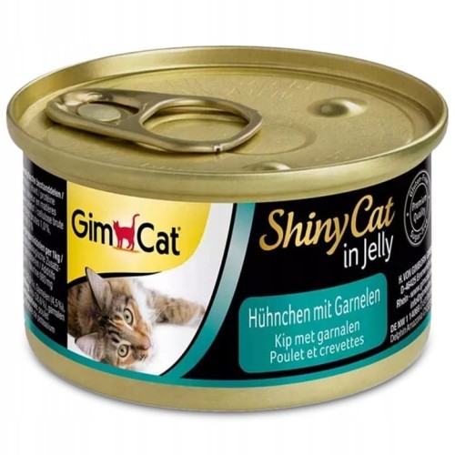 GIMCAT Shiny cat, Filet z kurczaka z krewetkami w galarecie, 70g
