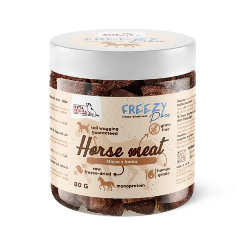 SYTA MICHA Freezy Pure liofilizowane mięso konia, 80g