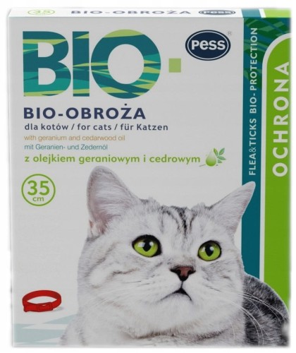 PESS Bio obroża z olejkiem geraniowym dla kota 35cm