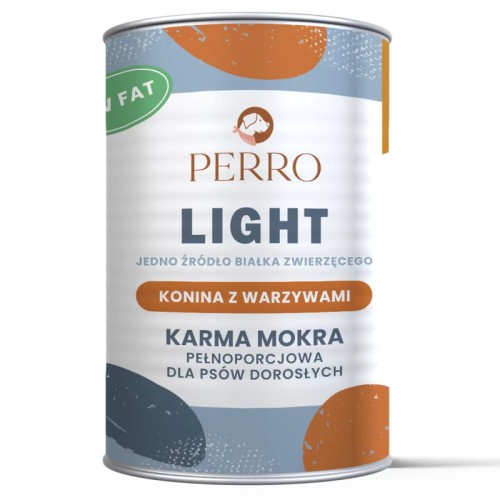 PERRO Light Konina z warzywami – monobiałkowa formuła dla psów dorosłych 400g