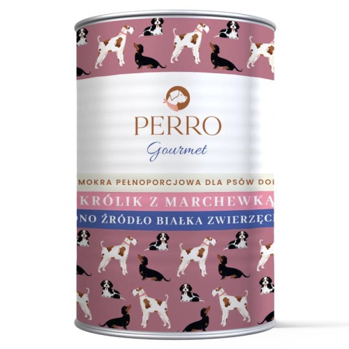 PERRO Gourmet Królik z marchewką dla psów dorosłych 400g