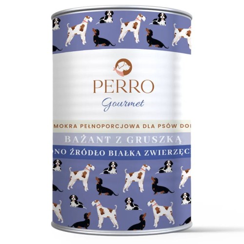 PERRO Gourmet Bażant z gruszką dla psów dorosłych, 400g