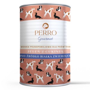 PERRO Gourmet Jeleń z cukinią dla psów dorosłych, 400g