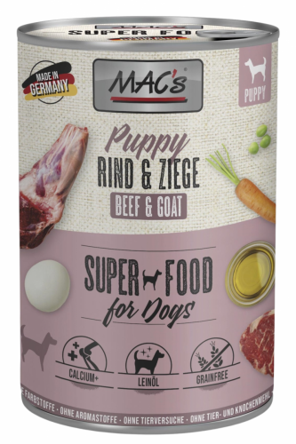 MAC'S Dog Puppy Wołowina i koza - Mokra karma dla szczeniat, 400 g