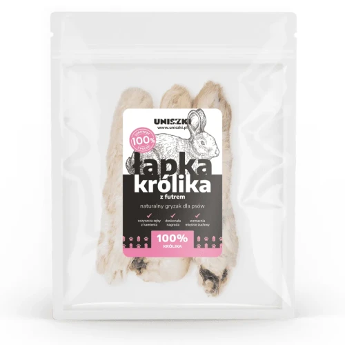 UNISZKI Łapka królika z futrem, 100 g