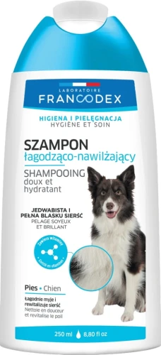 FRANCODEX Szampon dla psa łagodny nawilżający, bez parabenów, 250 ml
