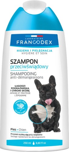 FRANCODEX Szampon dla psa przeciwświądowy, bez parabenów, 250 ml