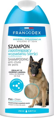 FRANCODEX Szampon dla psa zapobiegający wypadaniu sierści, 250 ml