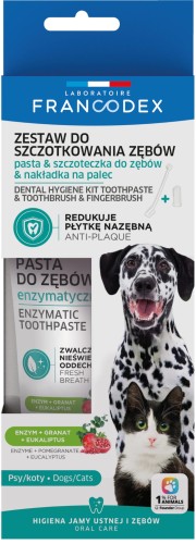 FRANCODEX Zestaw szczoteczka i pasta enzymatyczna do czyszczenia zębów