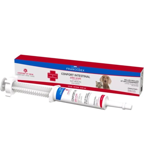 FRANCODEX Pasta Intestinal dla psów i kotów w strzykawce ochrona jelit, 15 ml
